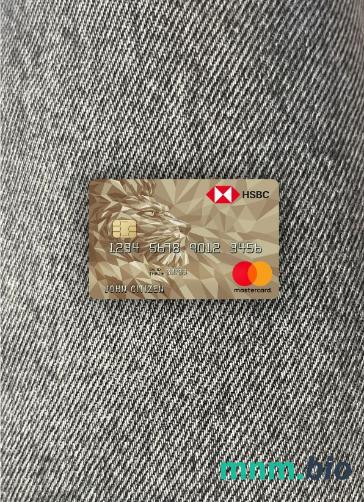 United Kingdom HSBC Gold mastercard credit card wygląd fotograficzny skan PSD + zdjęcie